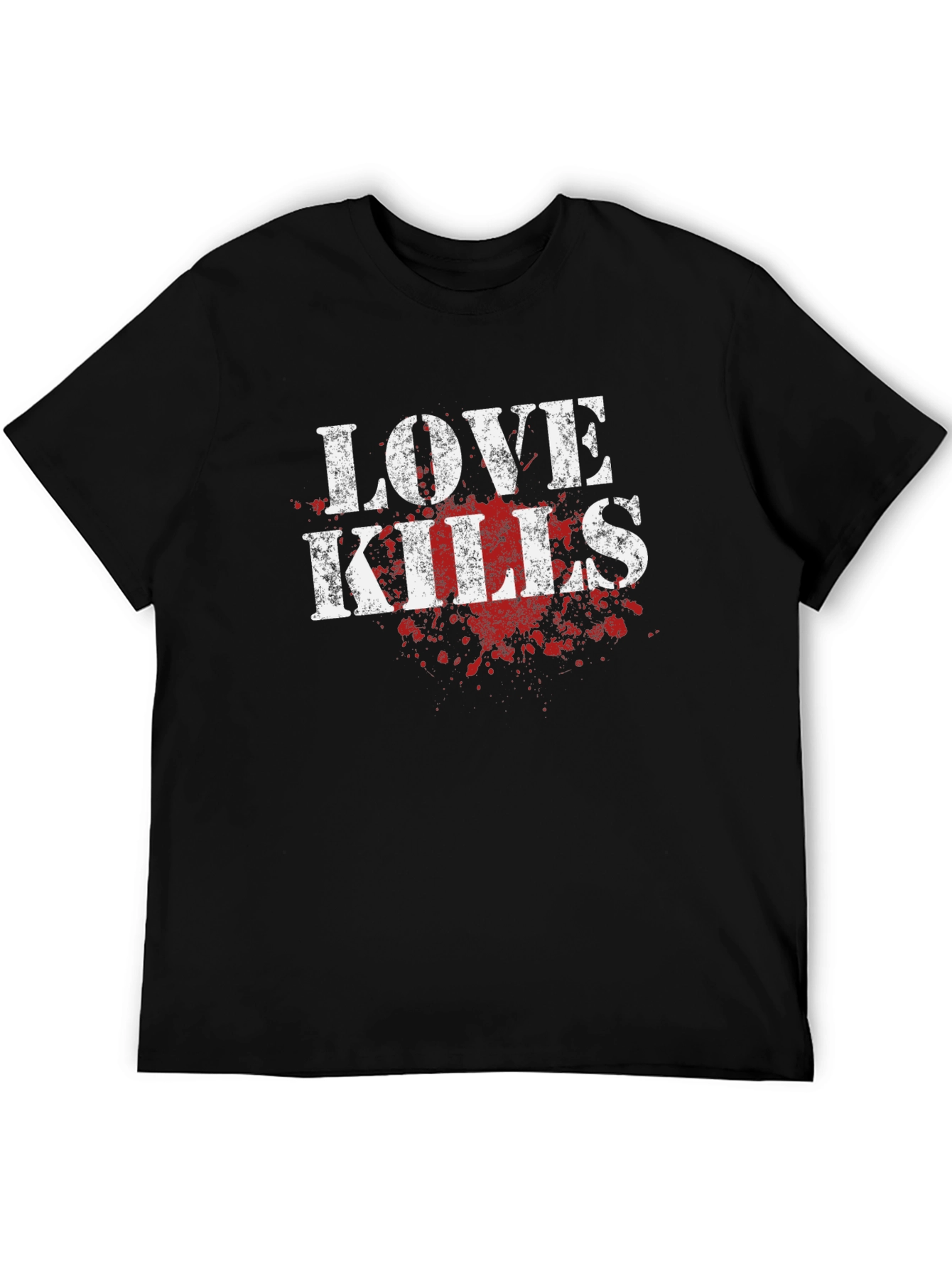 Love Kills Graphic Tee - Black Cotton T-Shirt