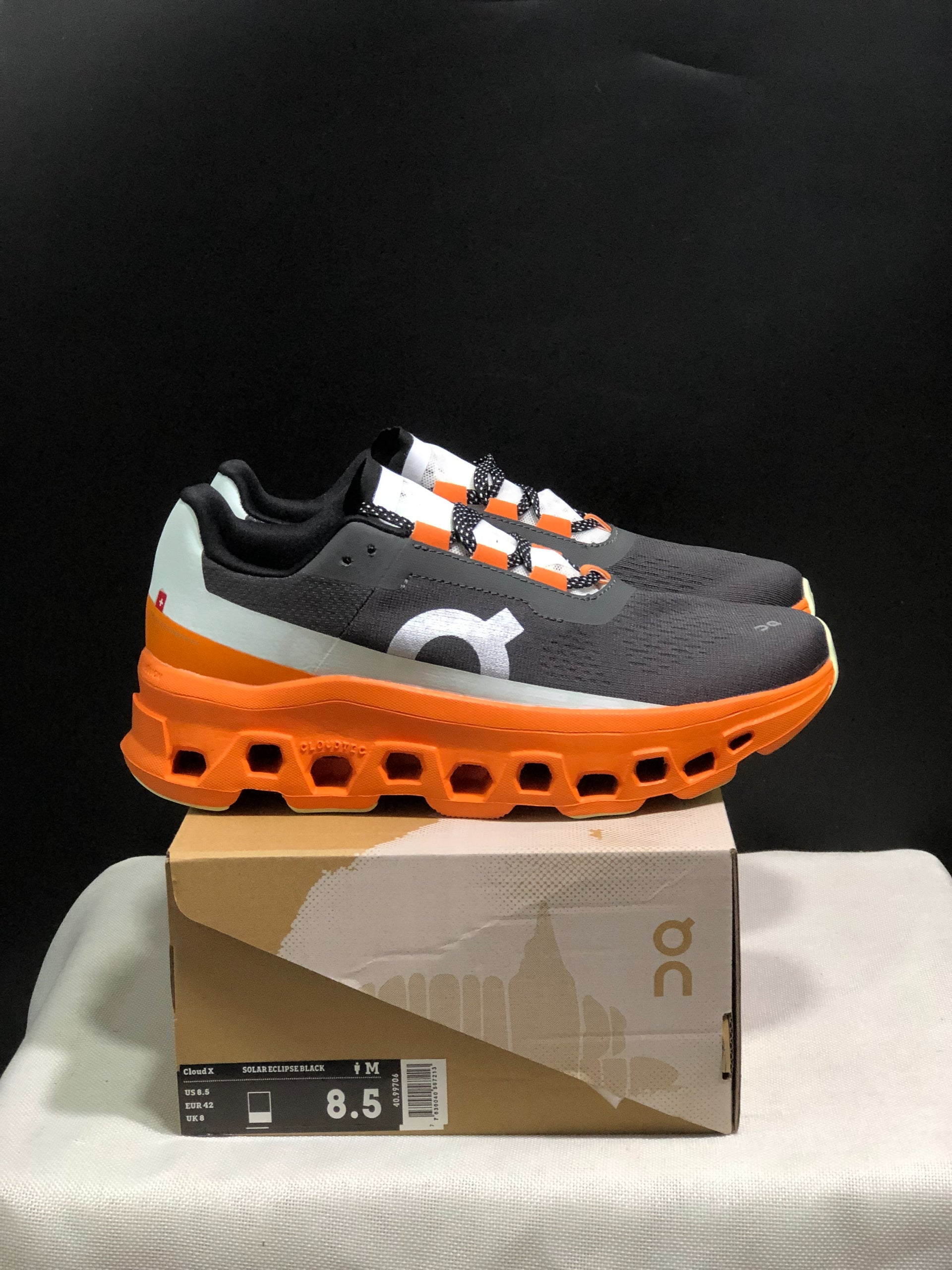 On Running Cloudmonster Sneakers Gray Orange | Yellow
