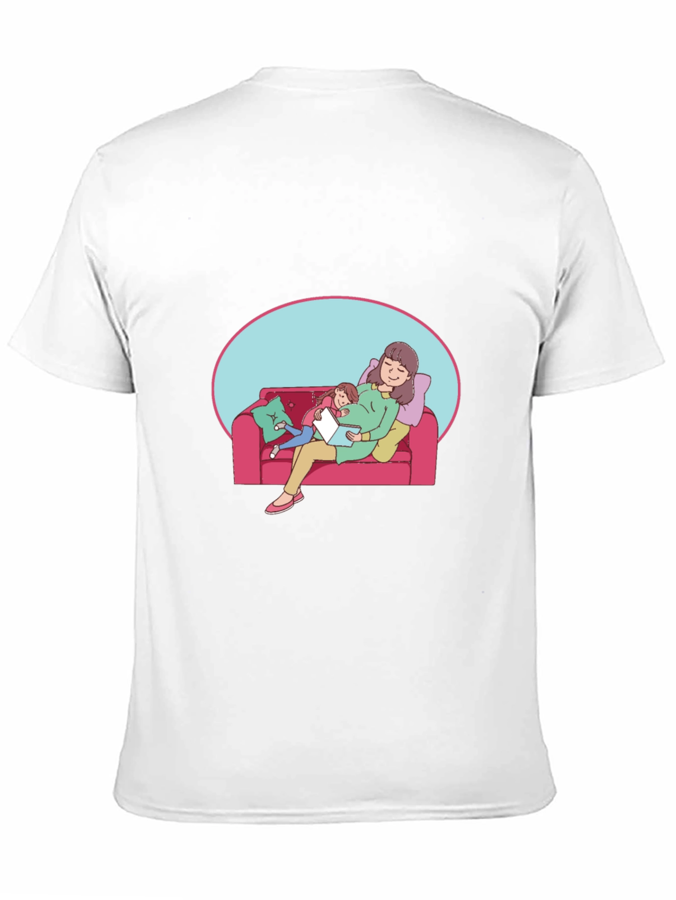 Comfortable Black T-Shirt - Mother & Child Graphic