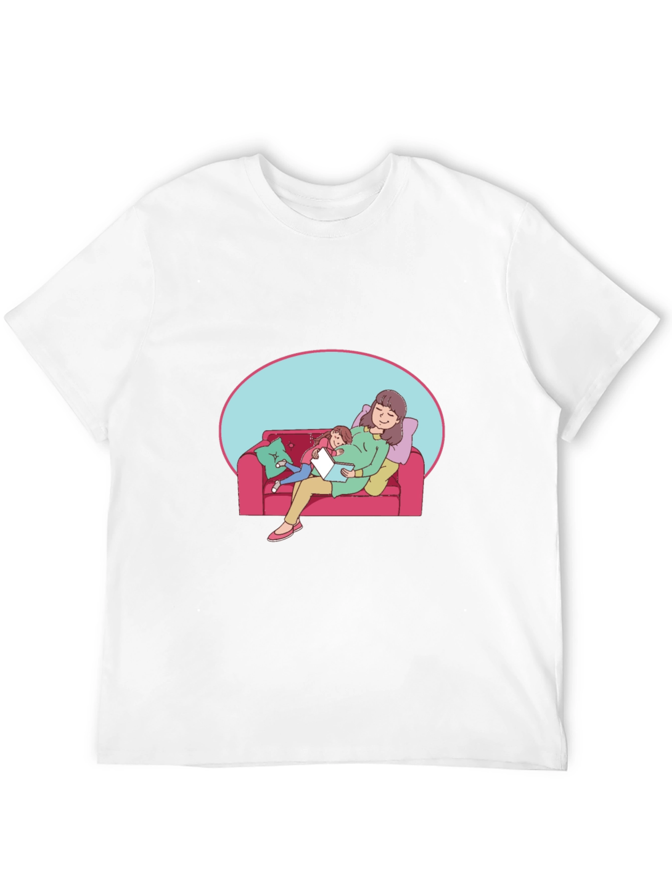 Comfortable Black T-Shirt - Mother & Child Graphic
