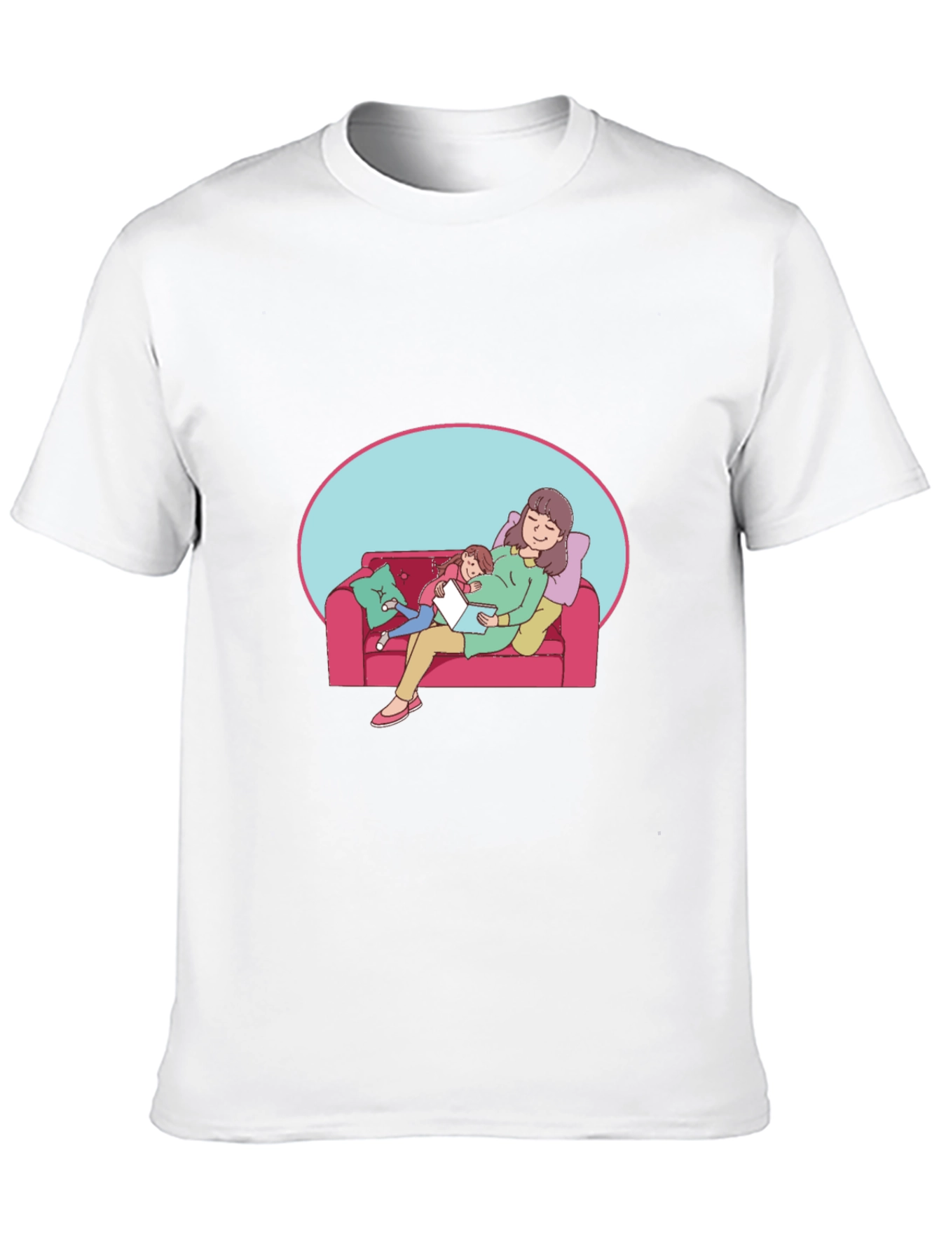 Comfortable Black T-Shirt - Mother & Child Graphic