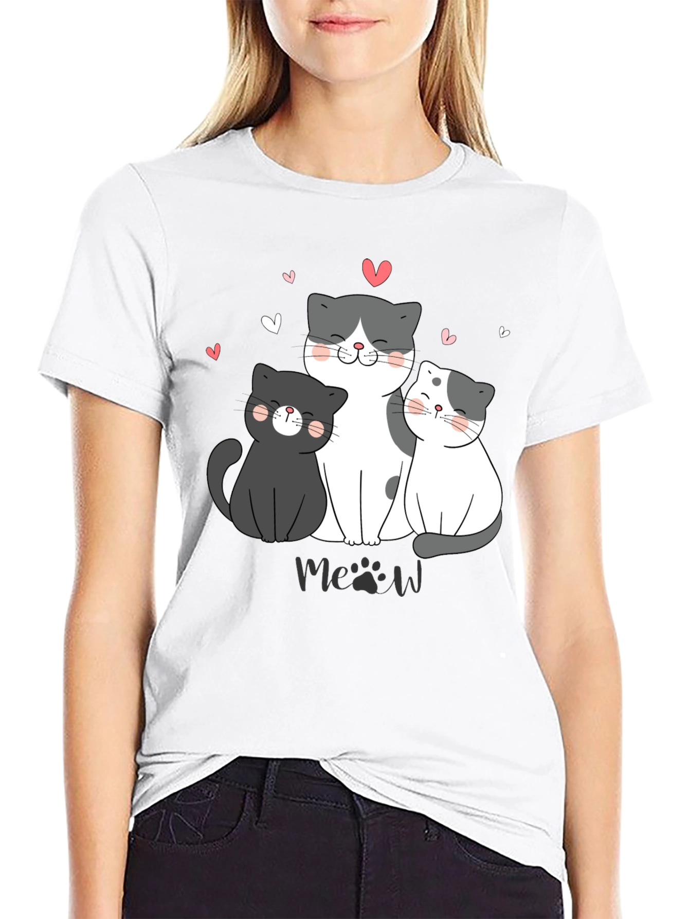 Cute Cats T-Shirt - Meow Lover Tee