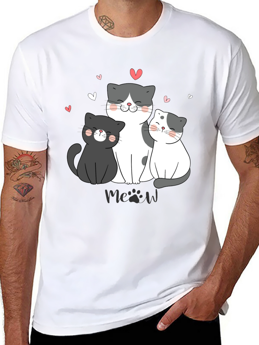 Cute Cats T-Shirt - Meow Lover Tee