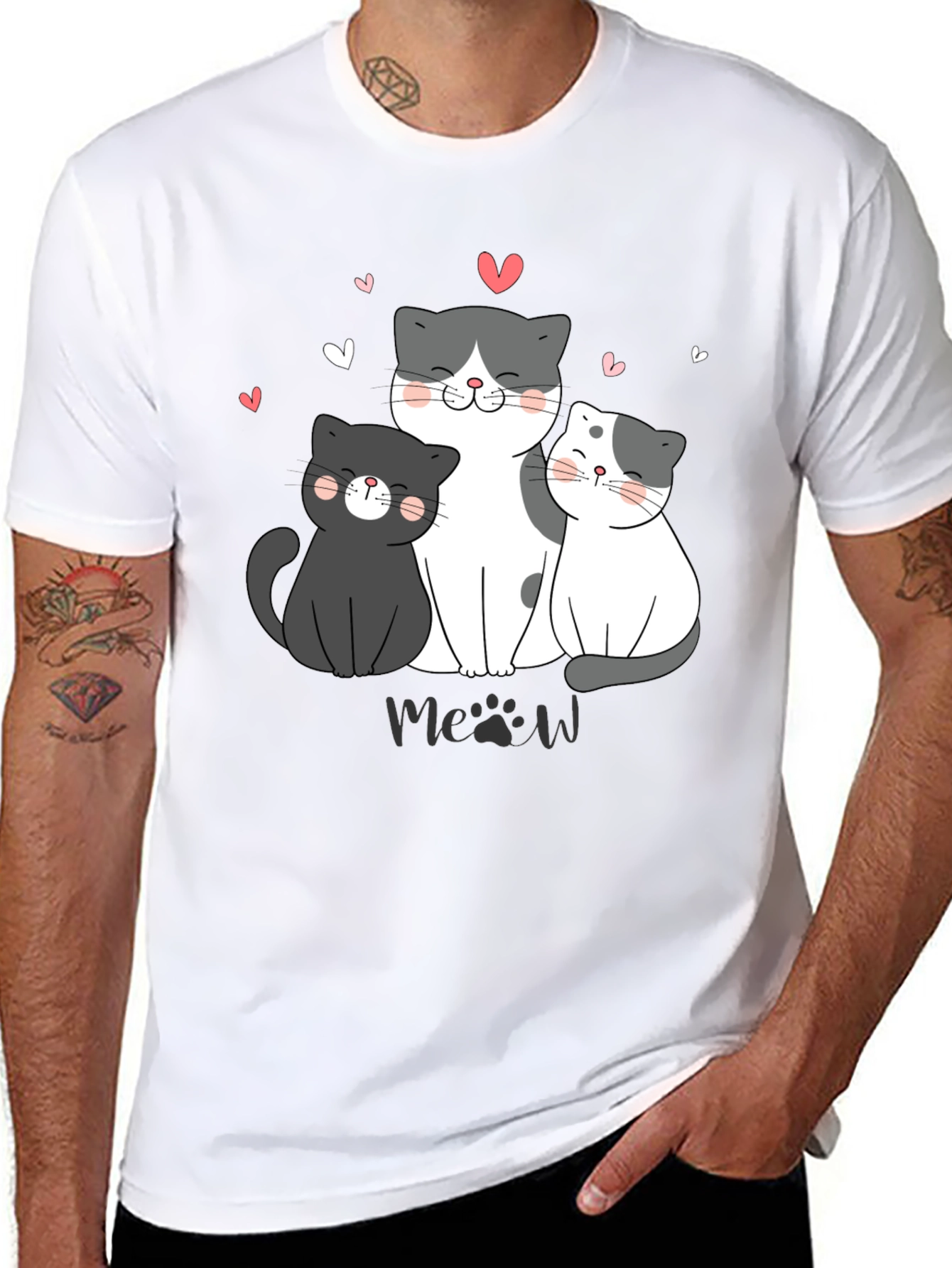 Cute Cats T-Shirt - Meow Lover Tee