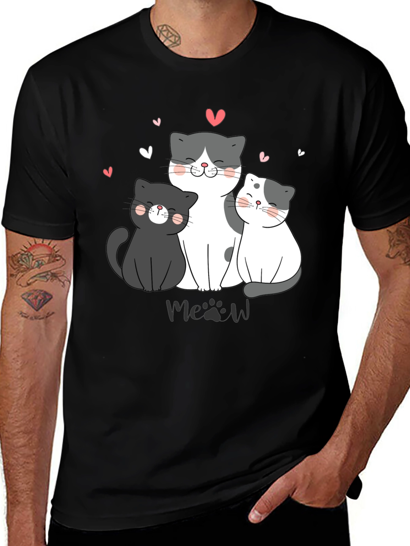 Cute Cats T-Shirt - Meow Lover Tee