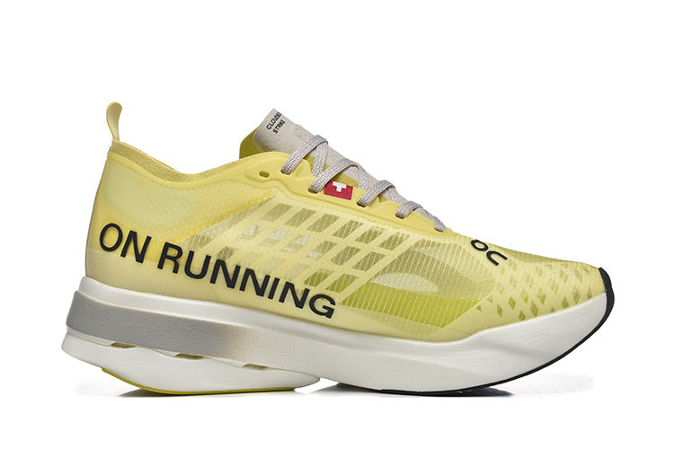 On Cloudboom Strike Running Shoes Pale Yellow