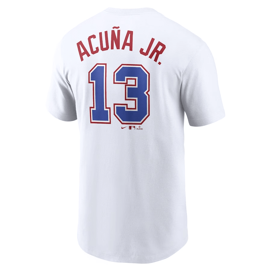 Ronald Acuña Jr. 13 Atlanta Braves 2023 City Connect T-Shirt - White