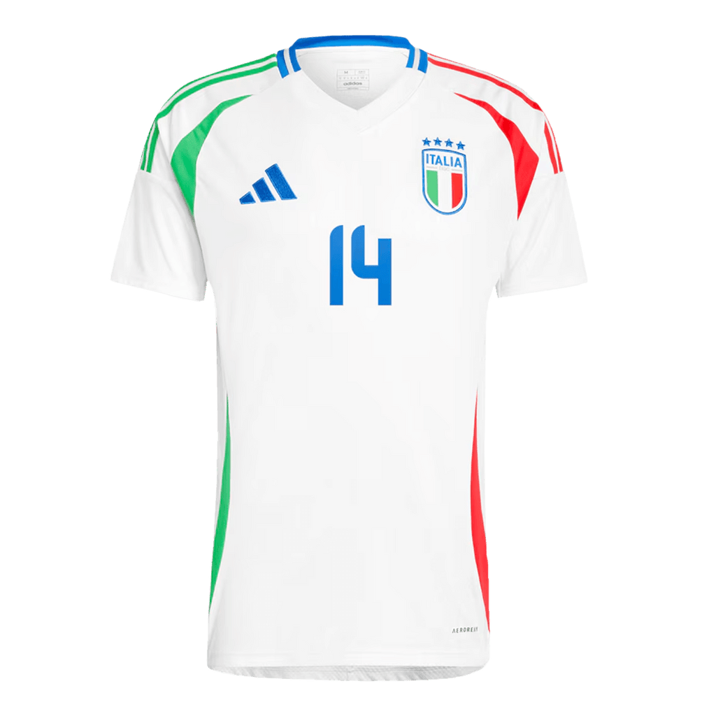 Federico Chiesa #14 Italy Away Jersey EURO 2024