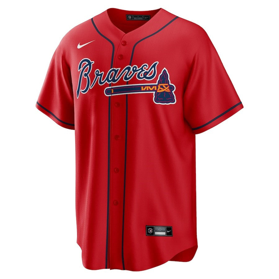 Ozzie Albies 1 Atlanta Braves Alternate Player Name Jersey - Red