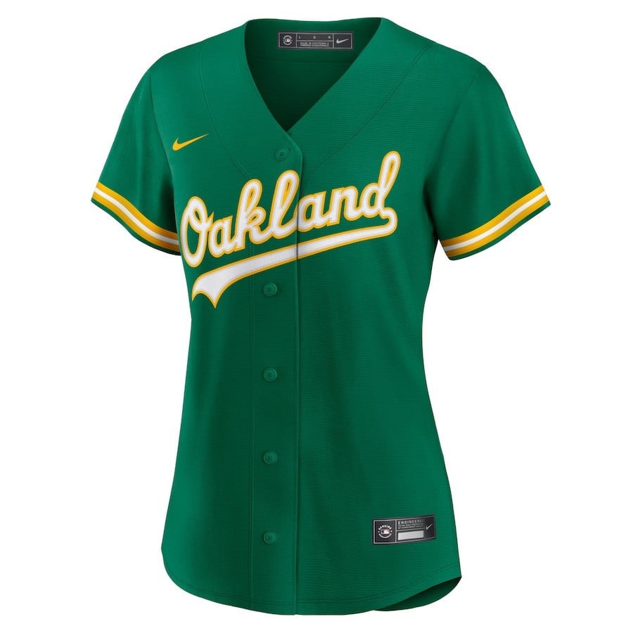 Khris Davis 2 Oakland Athletics Women's Alternate Player Jersey - Green