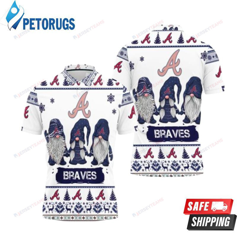 Christmas Gnomes Atlanta Braves Ugly Sweat Printed Polo Shirt