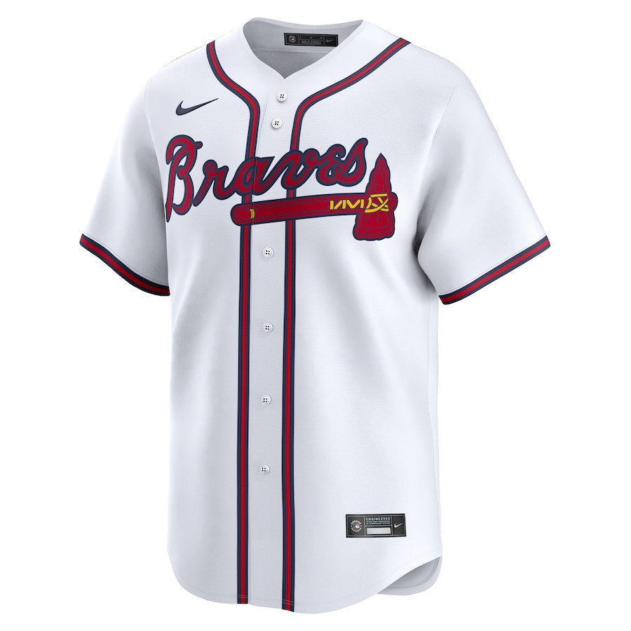 Chipper Jones 10 Atlanta Braves Home Limited Player Men Jersey - White