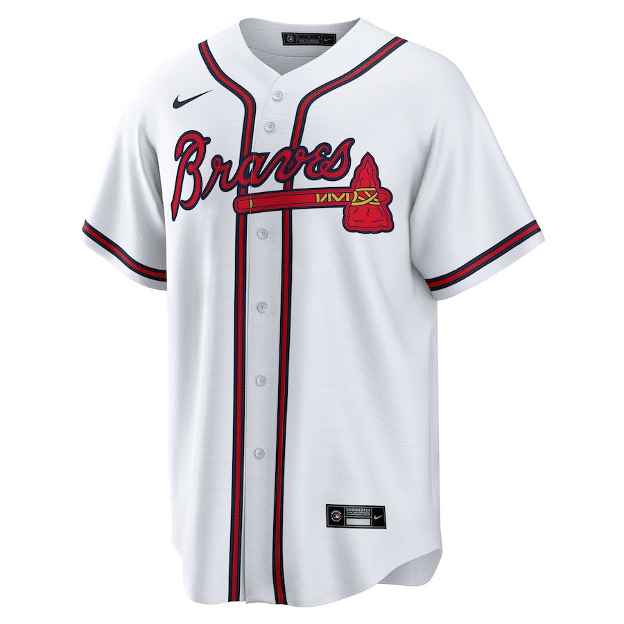 Spencer Schwellenbach 56 Atlanta Braves Home Men Jersey - White