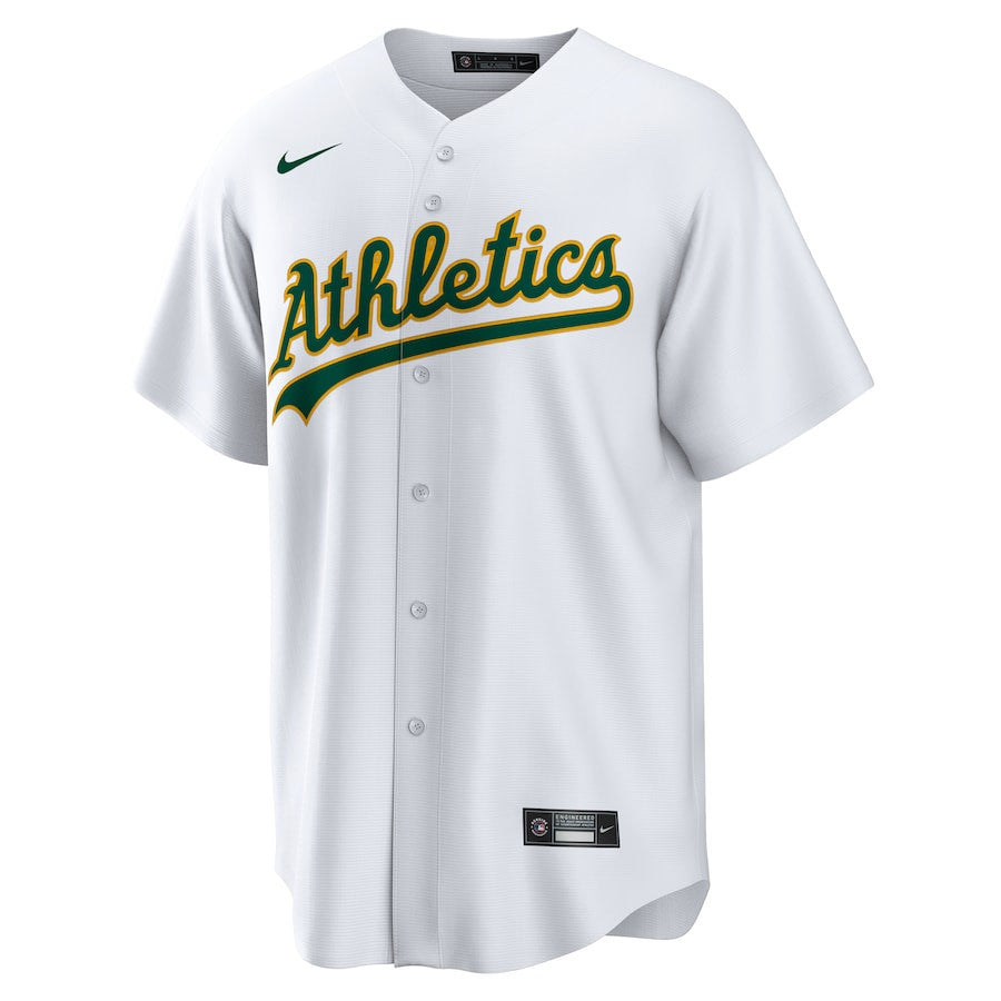 Michel Otañez 47 Athletics Home Men Jersey - White
