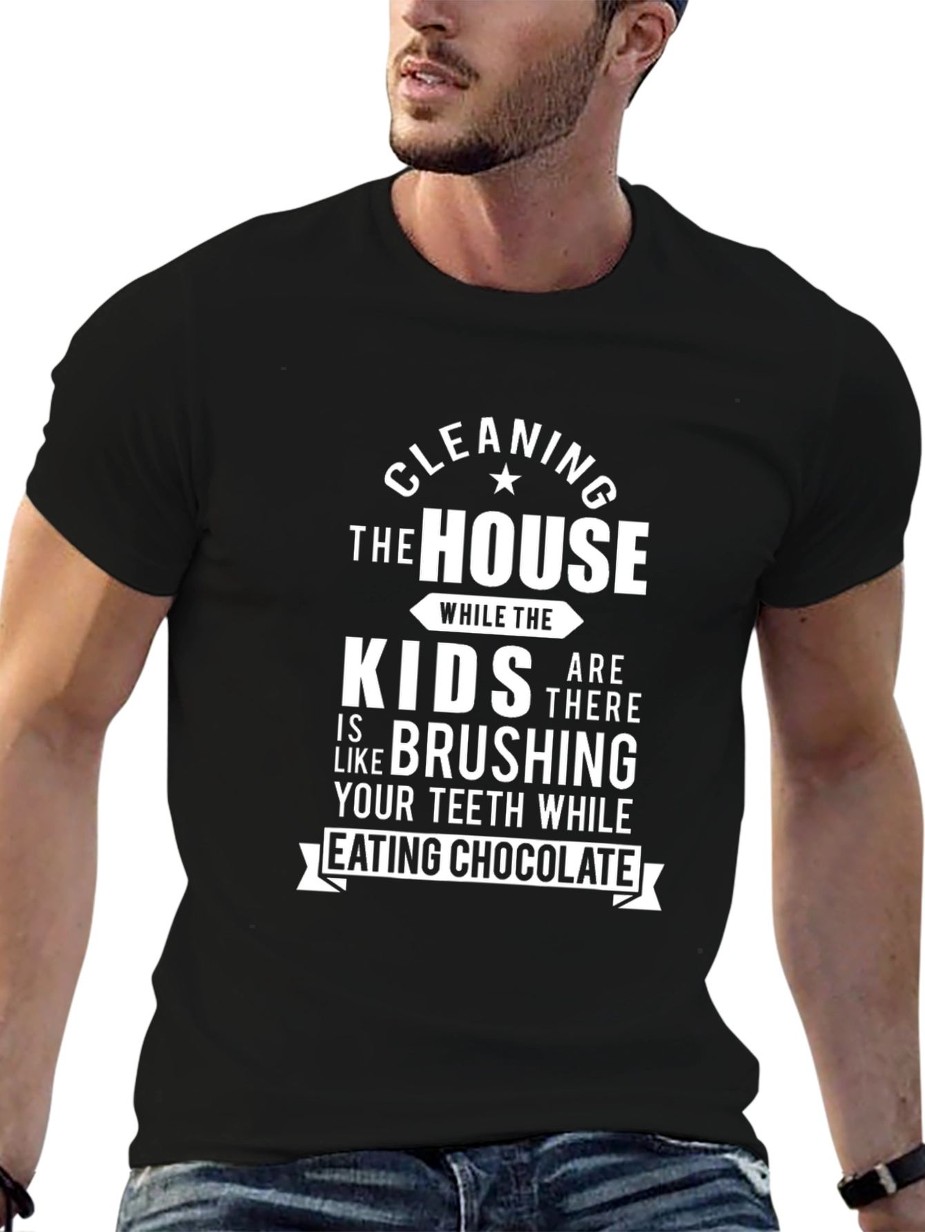 Cleaning House While Kids Tee - Funny Mom T-Shirt