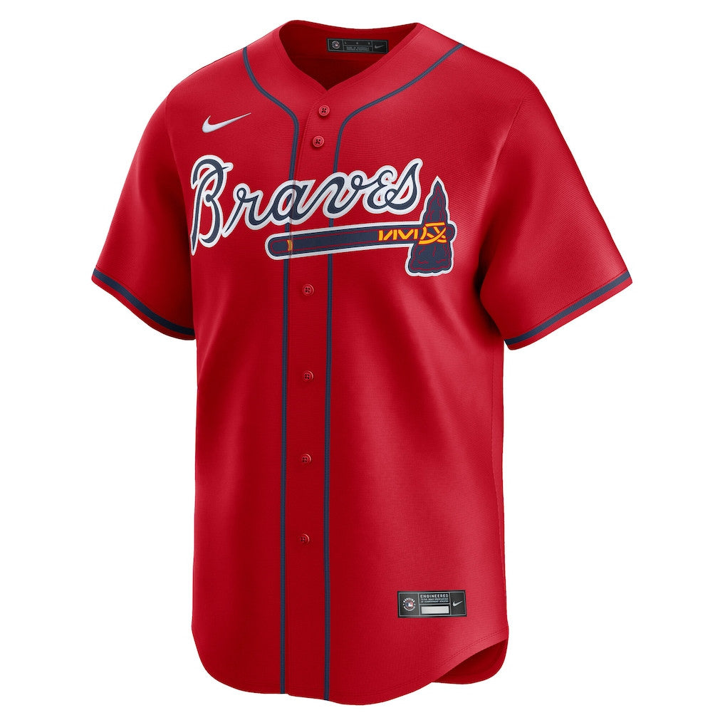 Ronald Acuña Jr. 13 Atlanta Braves Alternate Limited Player Men Jersey – Red