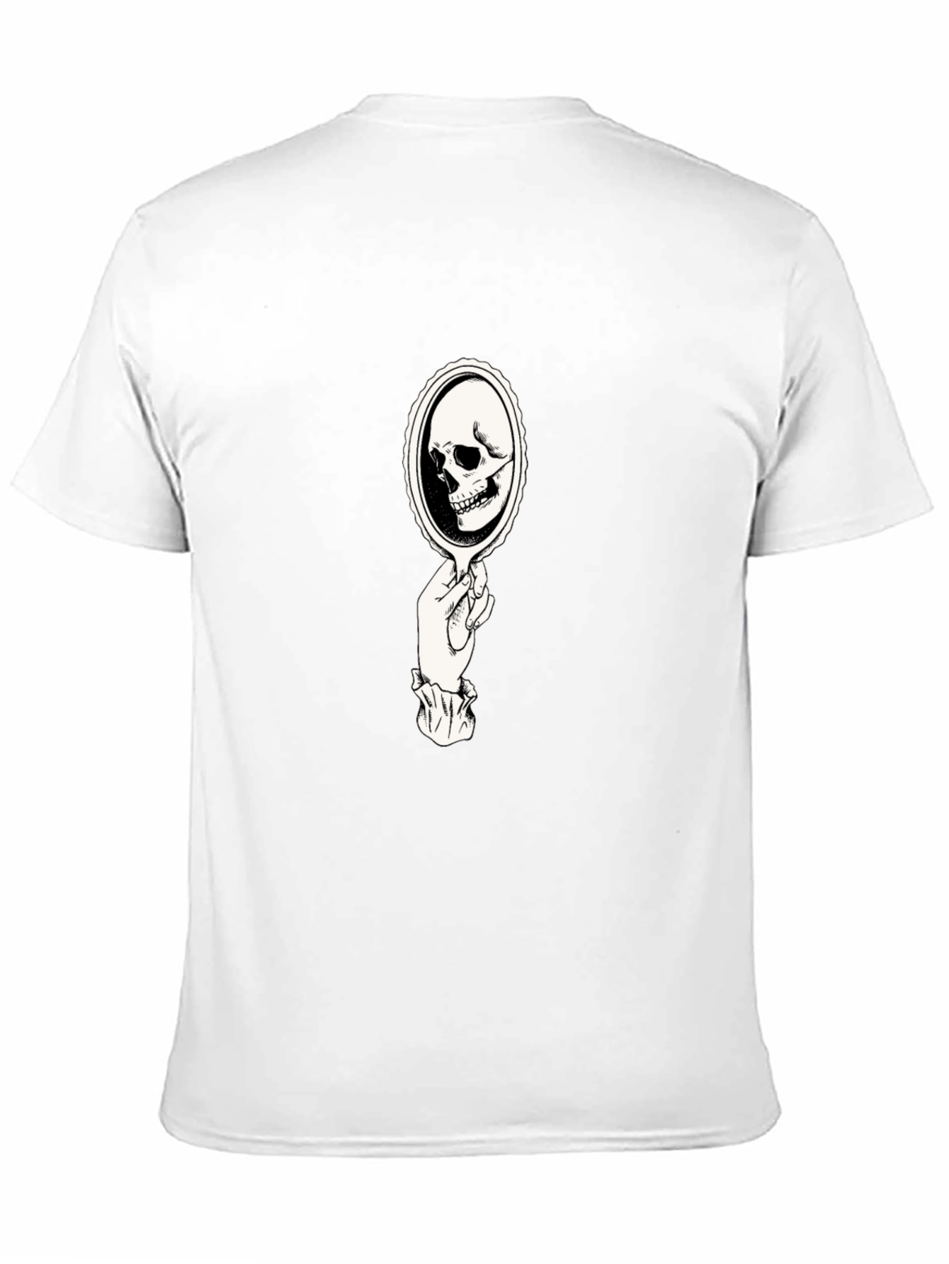 Skull Mirror Graphic Tee - Black