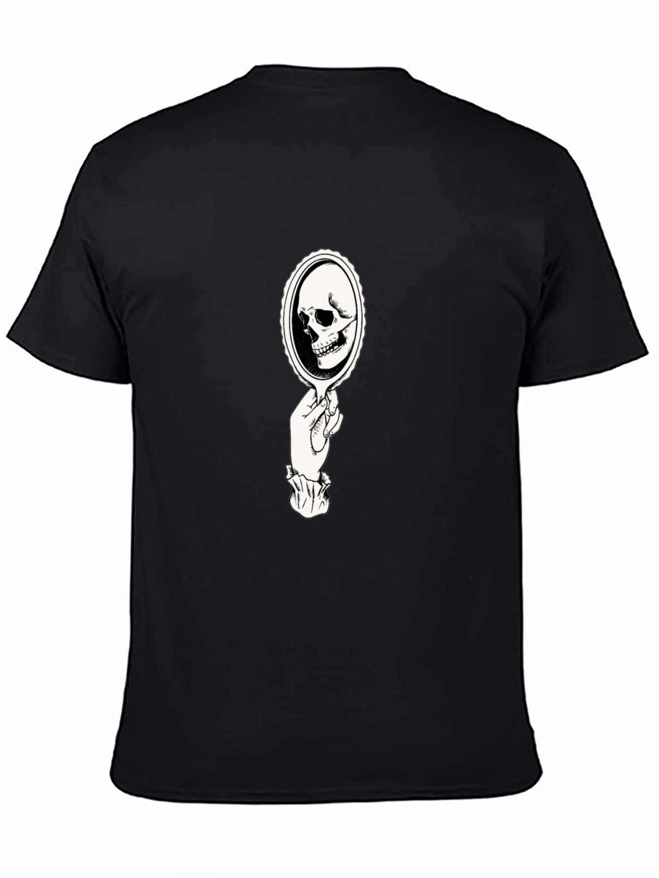 Skull Mirror Graphic Tee - Black