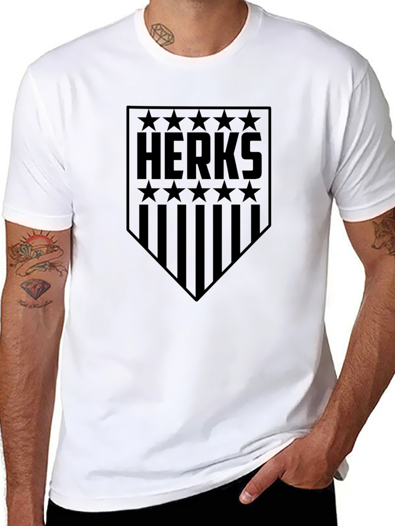 HERKS Star Stripe Shield Graphic Tee - Black