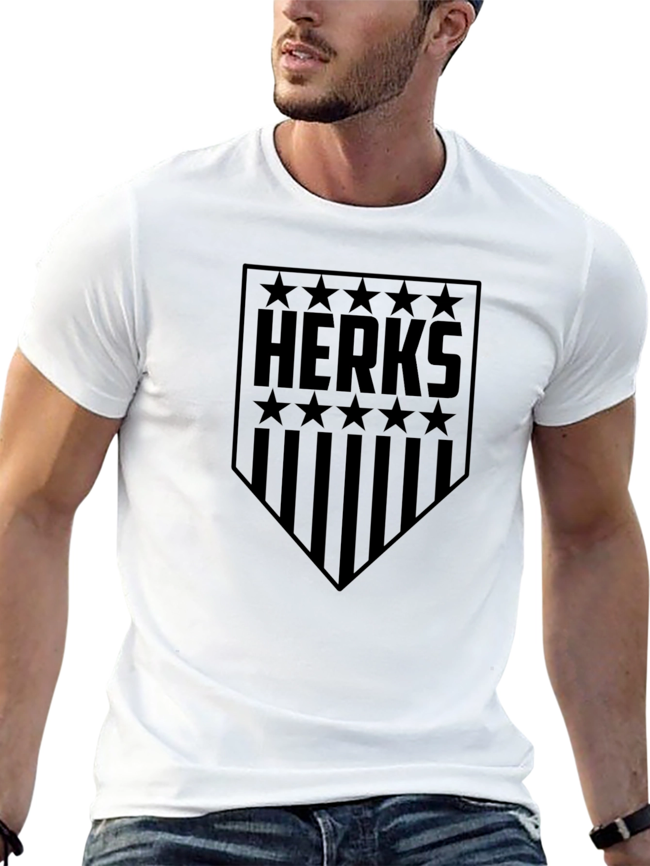 HERKS Star Stripe Shield Graphic Tee - Black