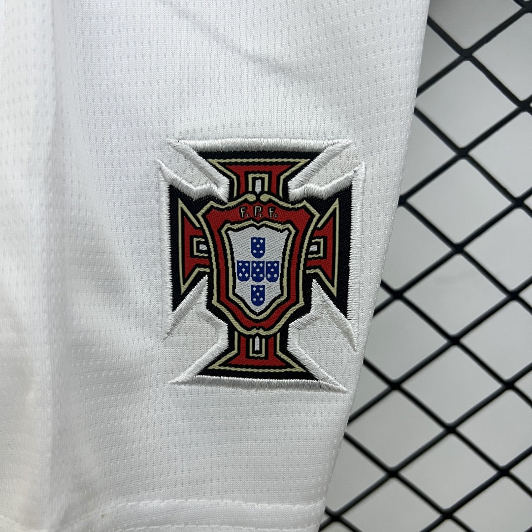 Kid's Portugal Away Long Sleeve Jersey+Shorts 2025