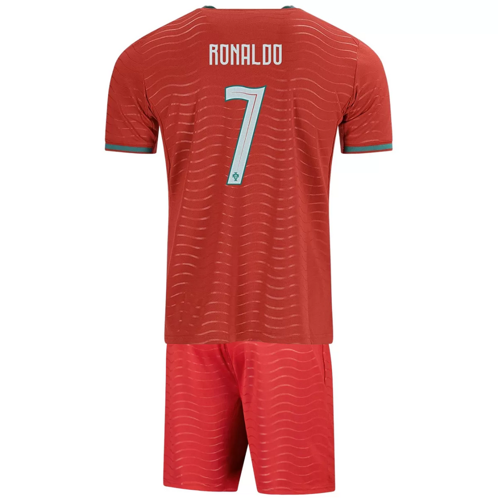RONALDO #7 Kid's Portugal Home Jersey Kit World Cup 2026