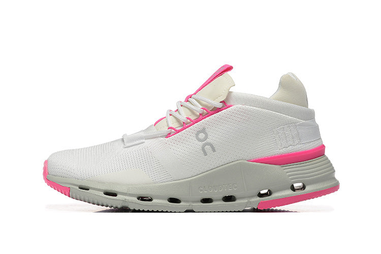 NEW Cloudnova Running Sneakers Women 11 White Pink Carnation