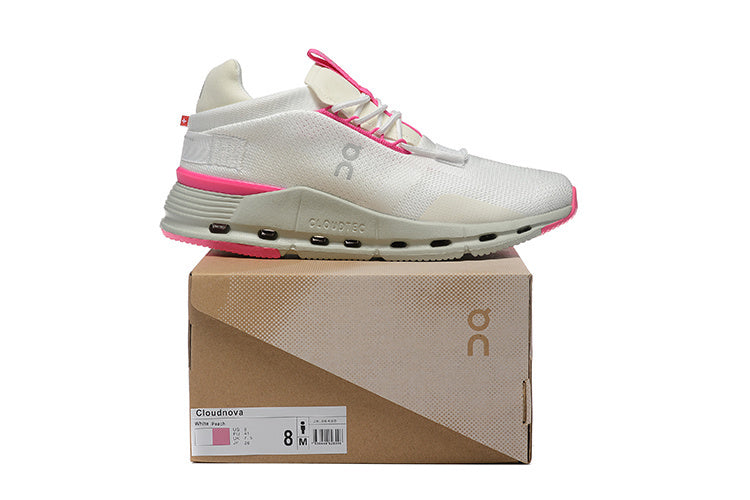 NEW Cloudnova Running Sneakers Women 11 White Pink Carnation