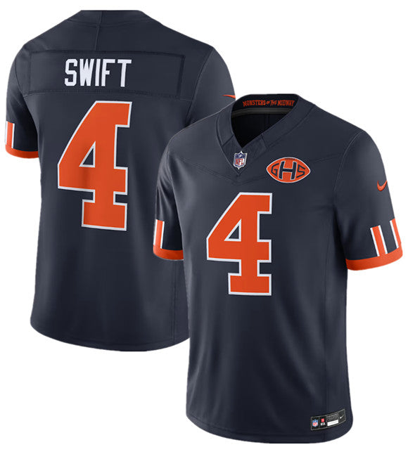 Men's Chicago Bears #4 D'Andre Swift Navy 2026 F.U.S.E. Rivalries Collection Limited Football Stitched Jersey