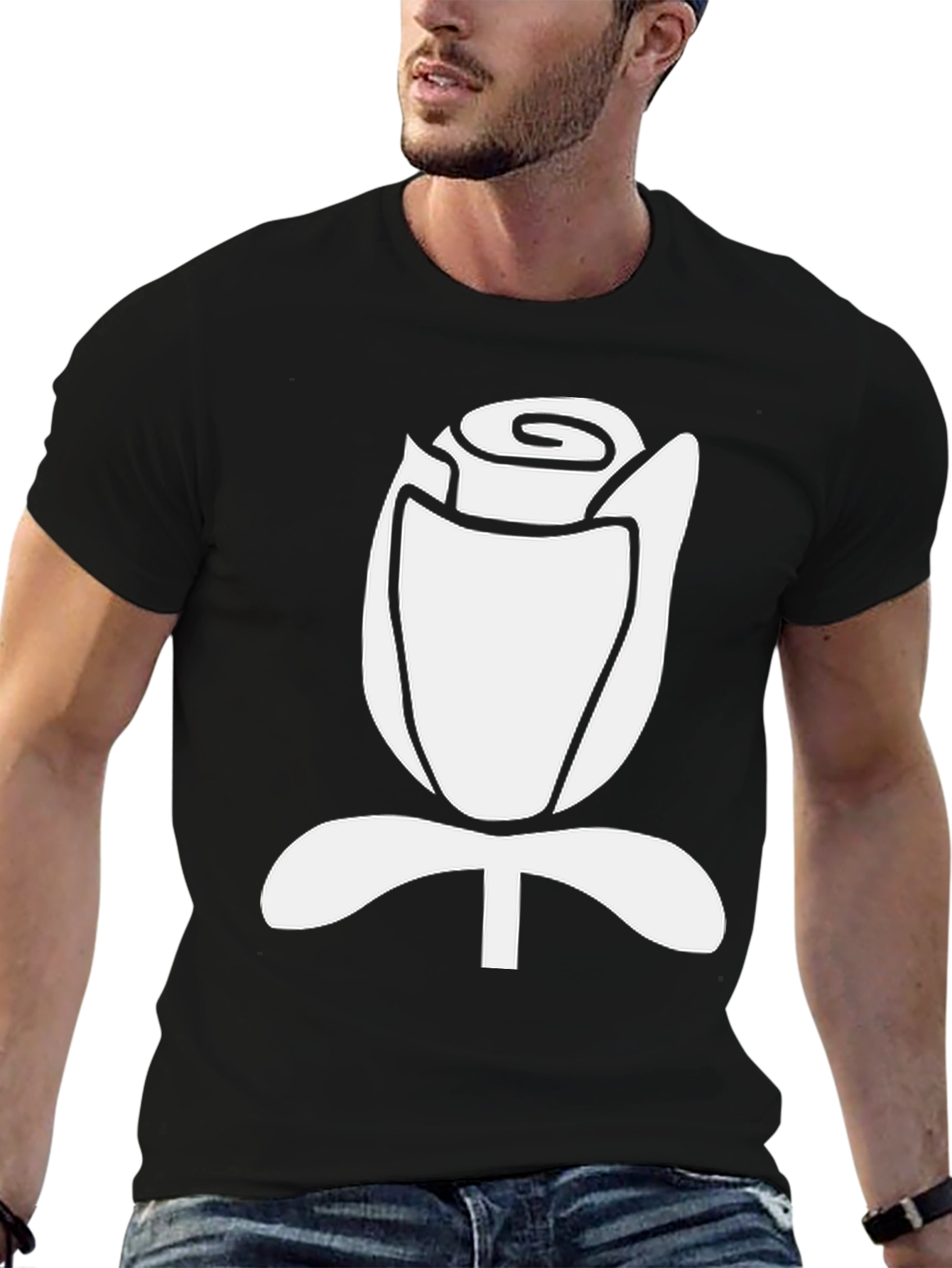 Black Rose Graphic T-Shirt - Stylish & Unique