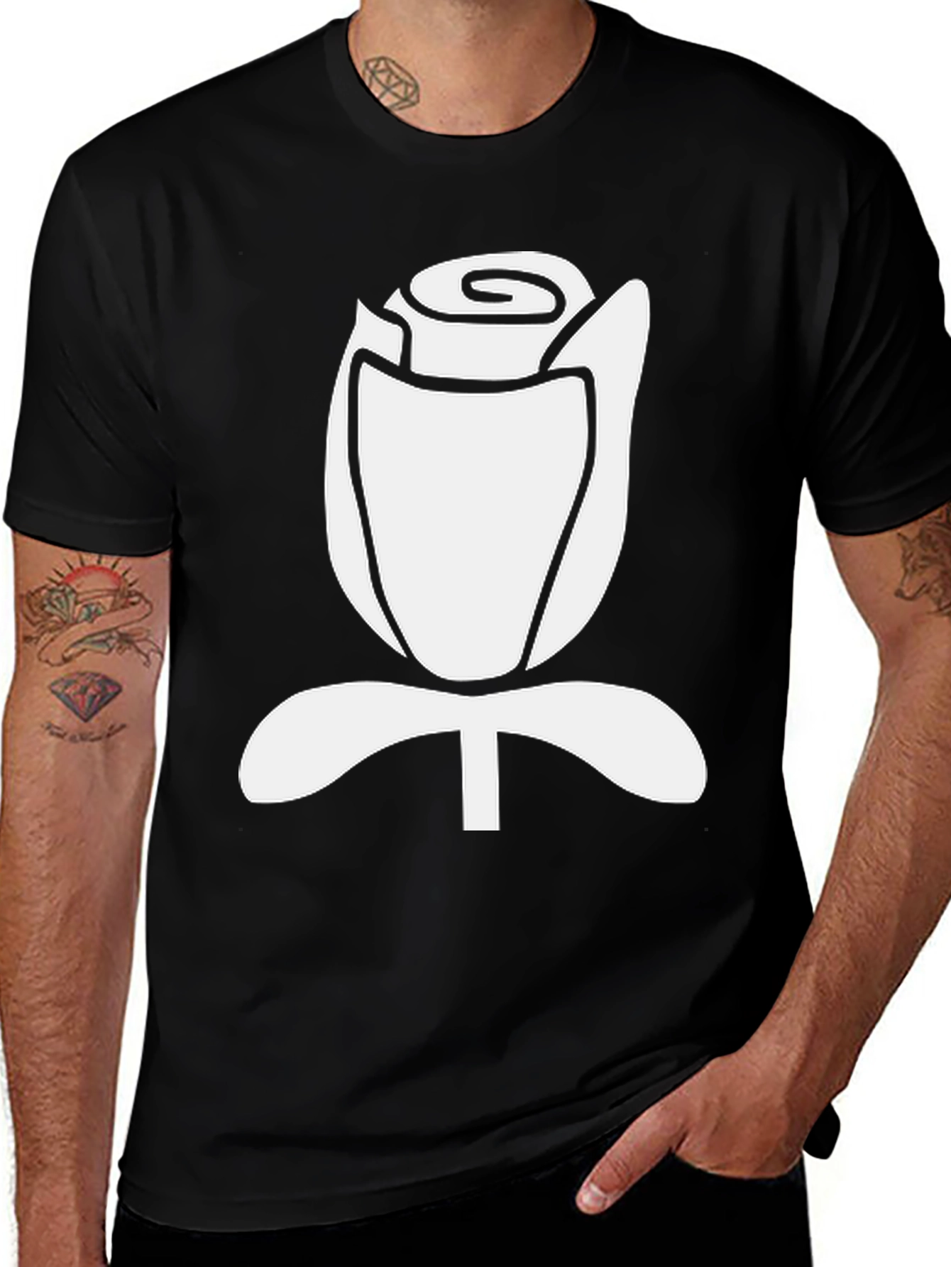 Black Rose Graphic T-Shirt - Stylish & Unique
