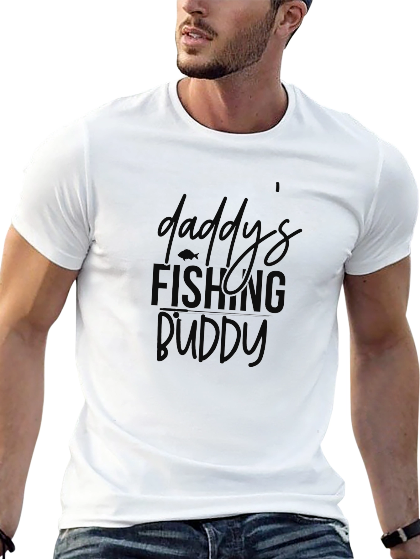 Daddys Fishing Buddy Black T-Shirt