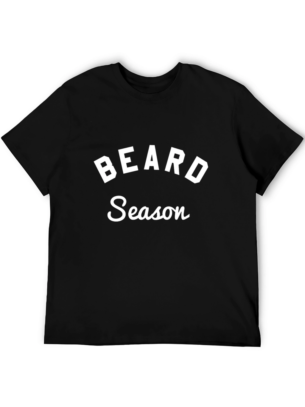 Beard Season T-Shirt - Black Crew Neck