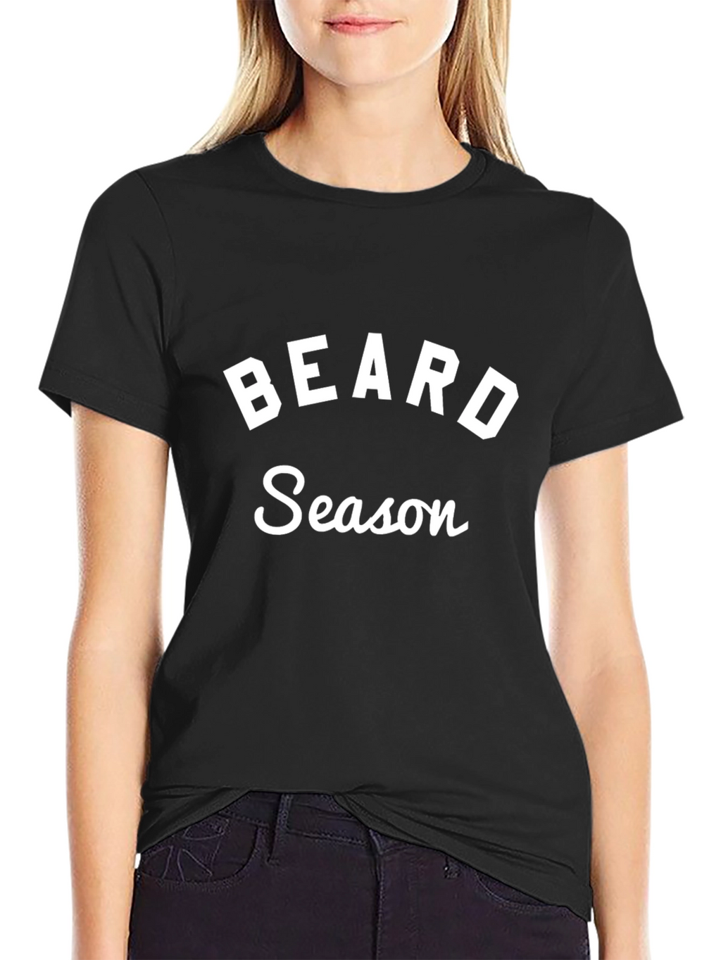 Beard Season T-Shirt - Black Crew Neck