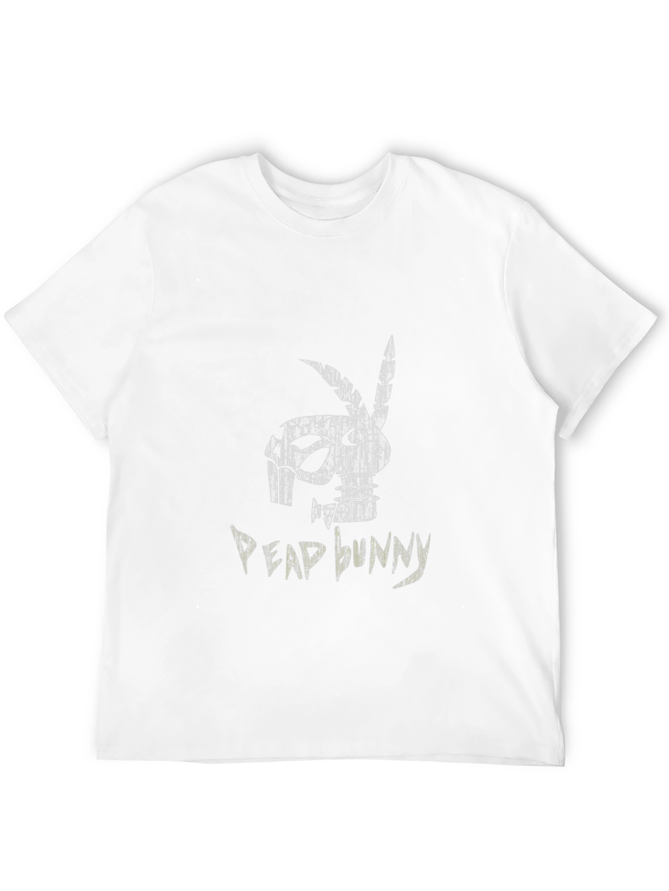 Distressed Dead Bunny Graphic Black T-Shirt