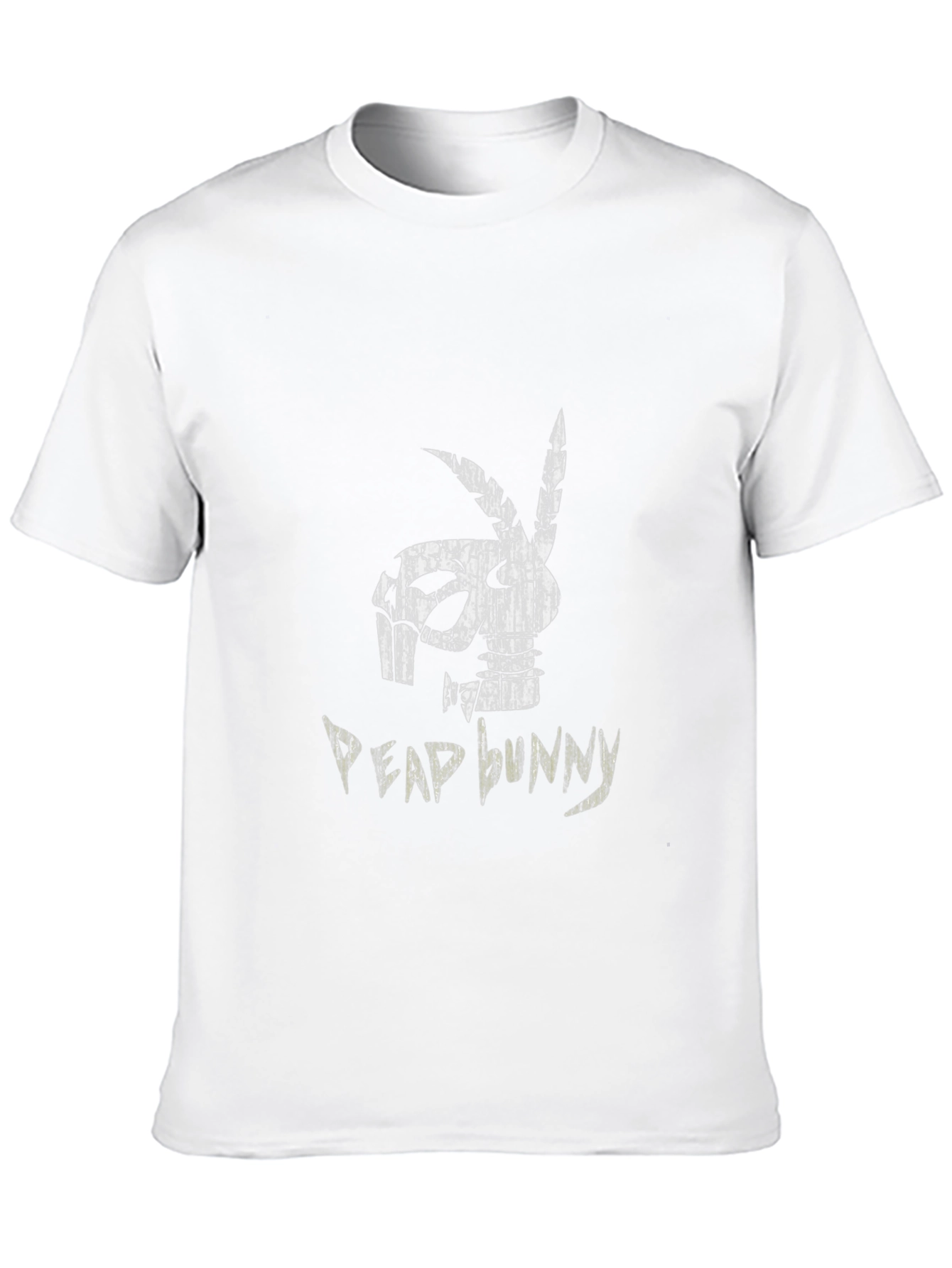 Distressed Dead Bunny Graphic Black T-Shirt