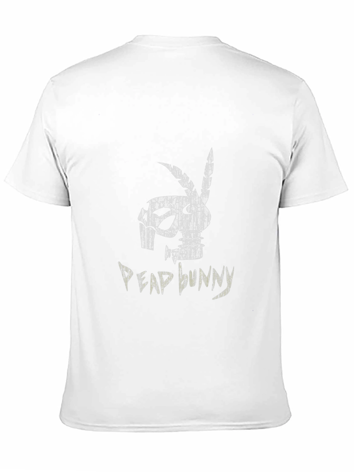 Distressed Dead Bunny Graphic Black T-Shirt