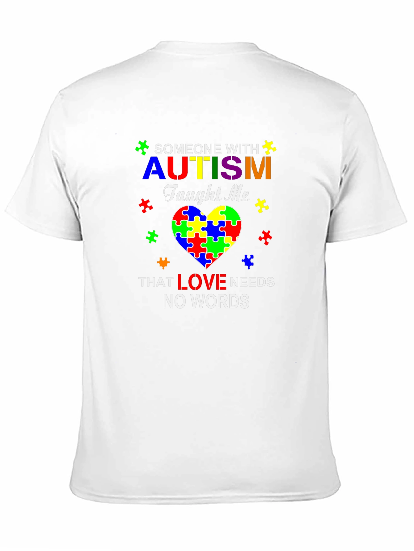 Autism Awareness T-Shirt: Love Needs No Words Puzzle Piece