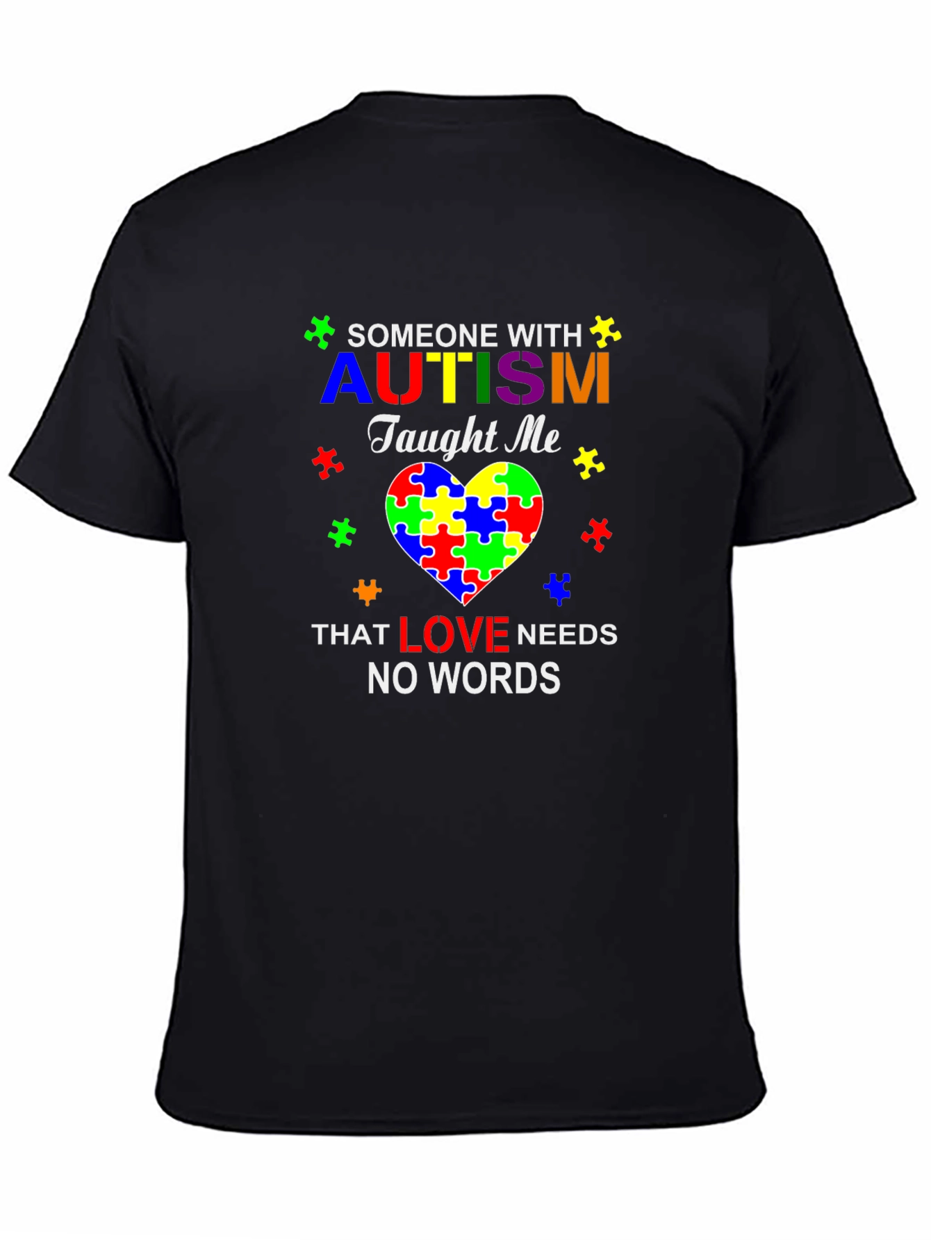 Autism Awareness T-Shirt: Love Needs No Words Puzzle Piece