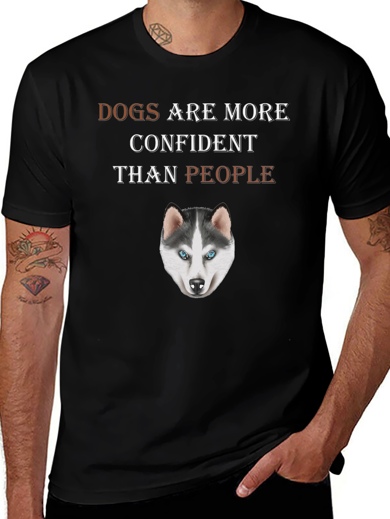 Dog Lover T-Shirt - Dogs are More Confident Than People