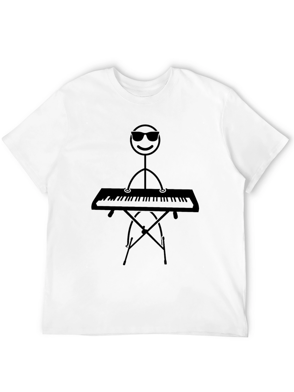 Cool Stick Figure Keyboardist Tee