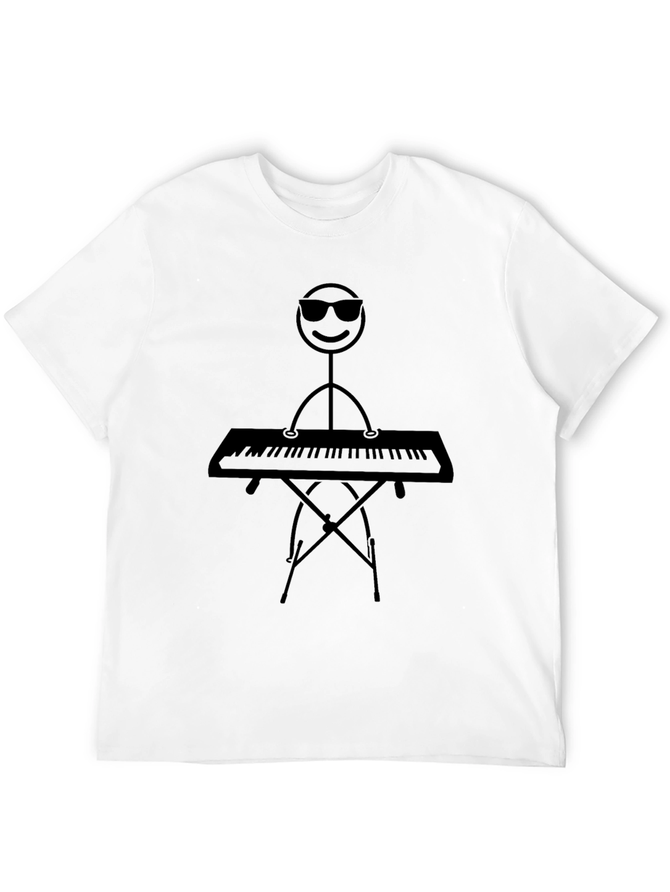 Cool Stick Figure Keyboardist Tee