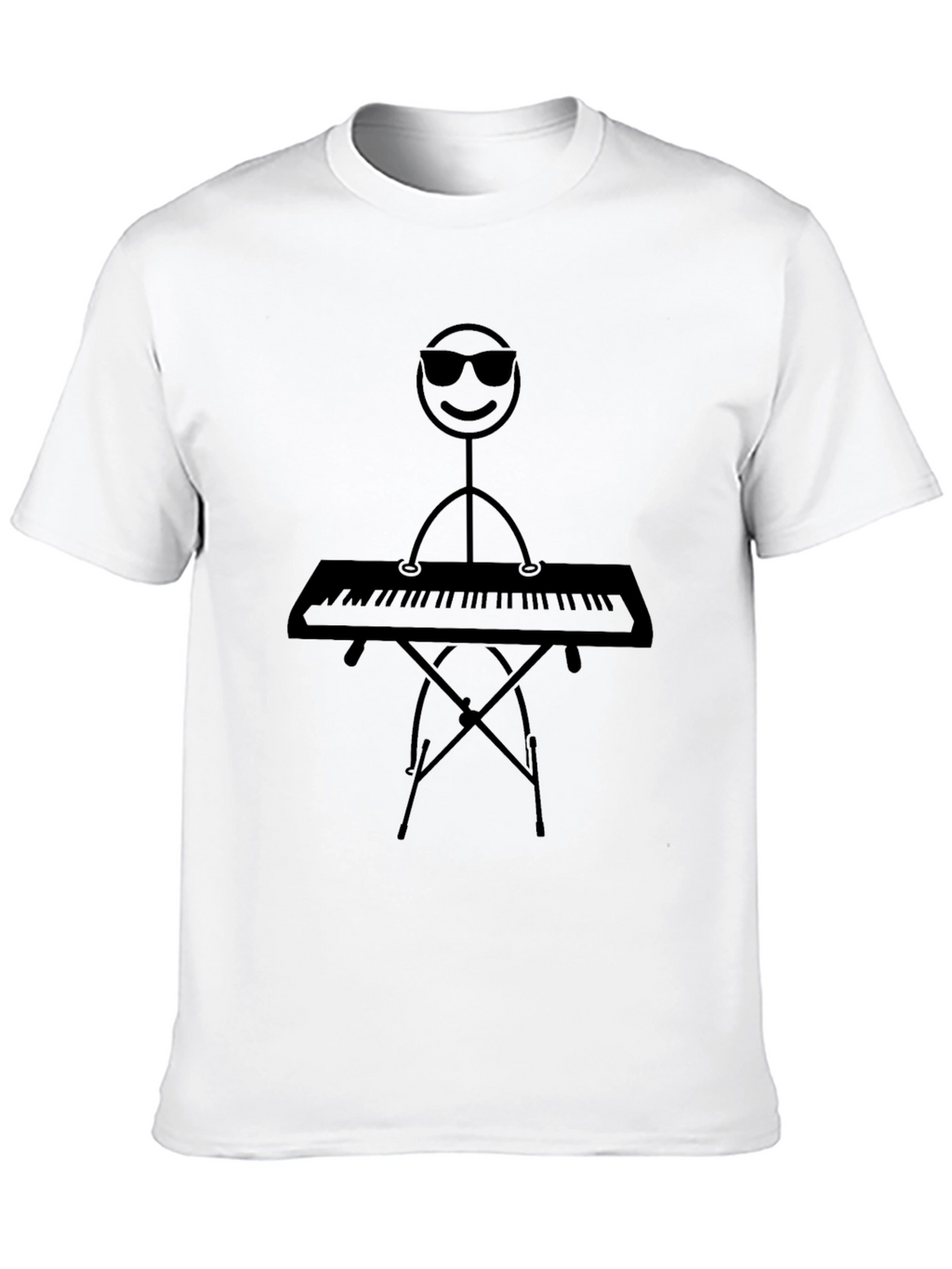 Cool Stick Figure Keyboardist Tee