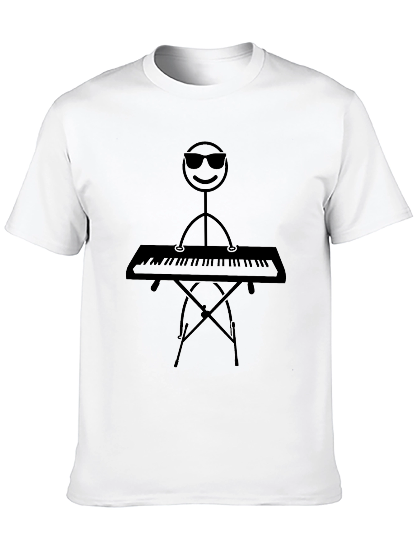 Cool Stick Figure Keyboardist Tee