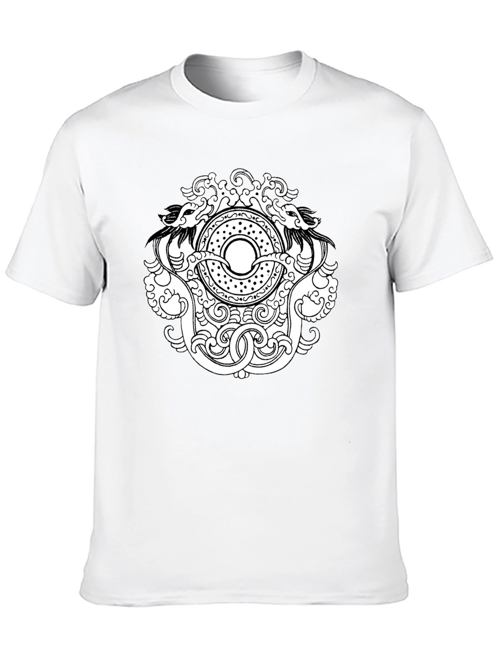 Dragon Circle Graphic Tee - Black