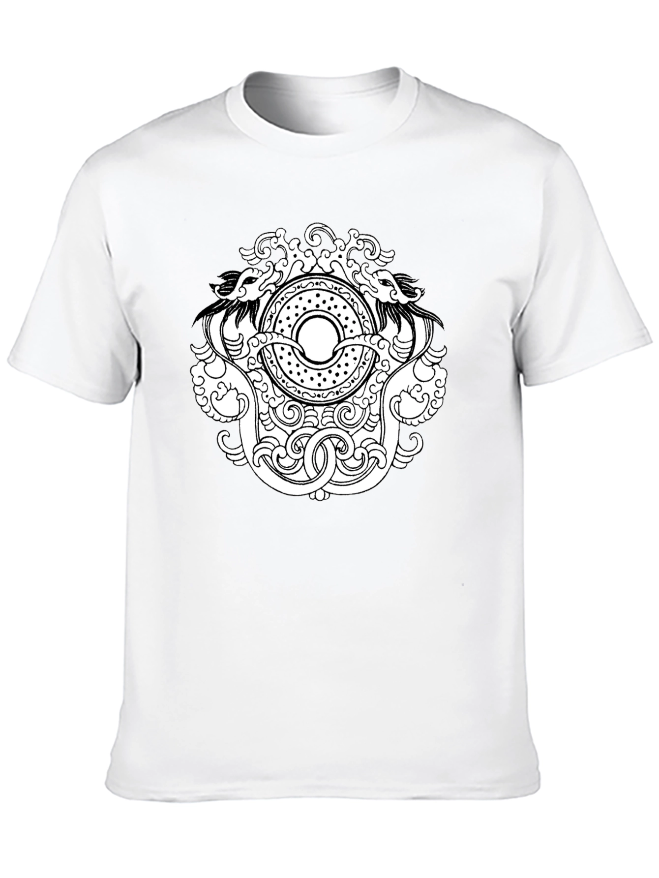 Dragon Circle Graphic Tee - Black