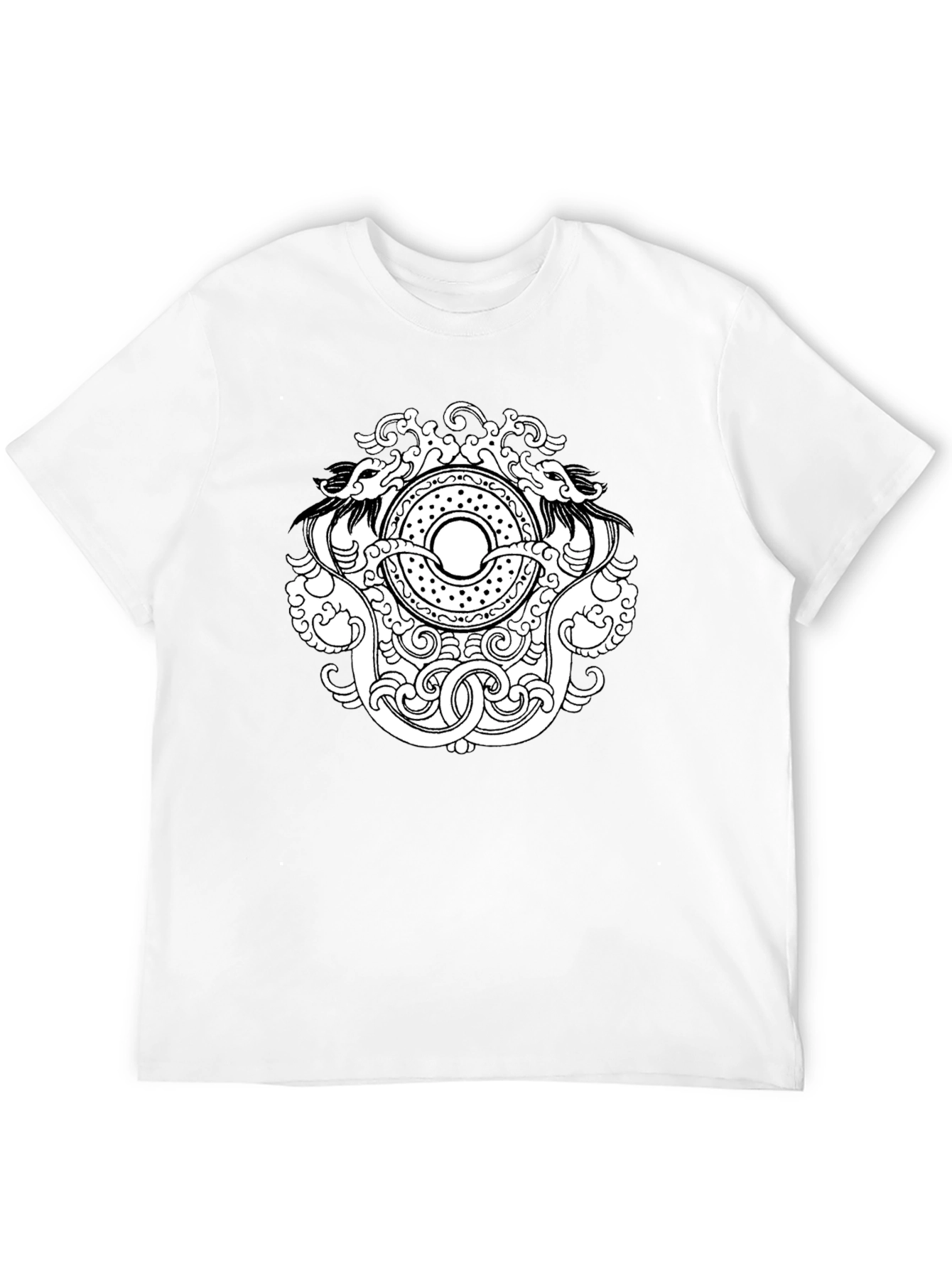 Dragon Circle Graphic Tee - Black