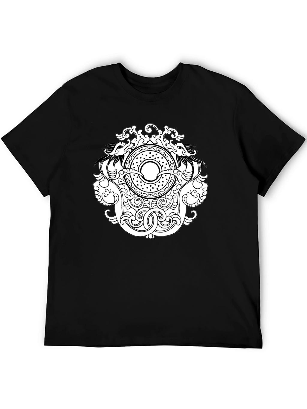 Dragon Circle Graphic Tee - Black