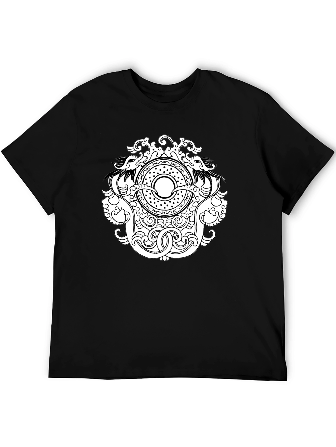 Dragon Circle Graphic Tee - Black