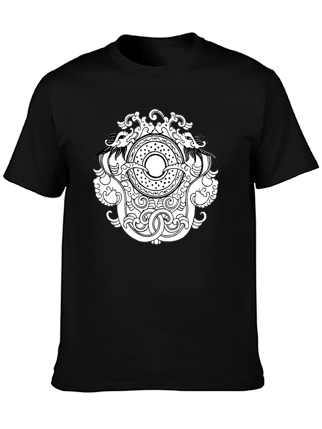 Dragon Circle Graphic Tee - Black